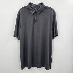 George Polo Mens XL Charcoal Gray Short Sleeve Performance Pique